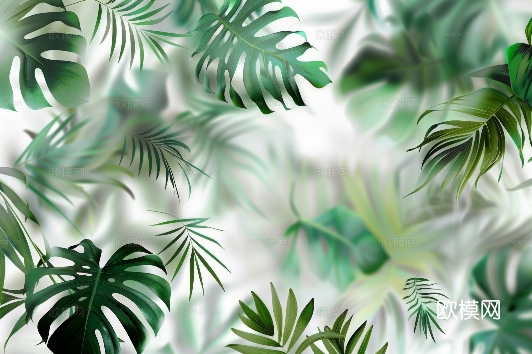 夹丝磨砂玻璃幕墙植物隔断