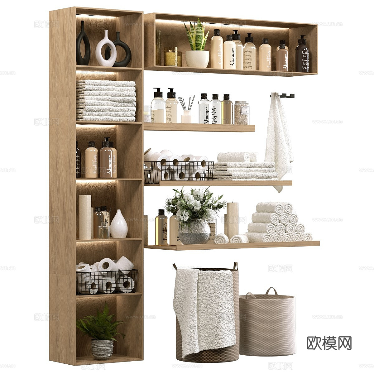 浴室洗护用品套装3d模型
