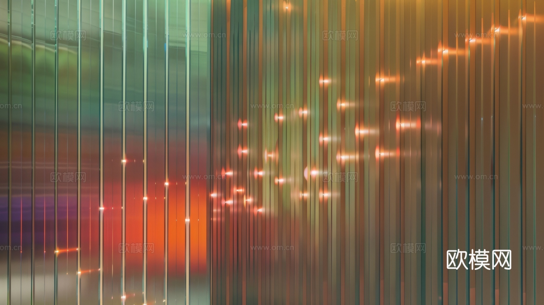 夹丝艺术玻璃幕墙隔断下载（渲染图1）