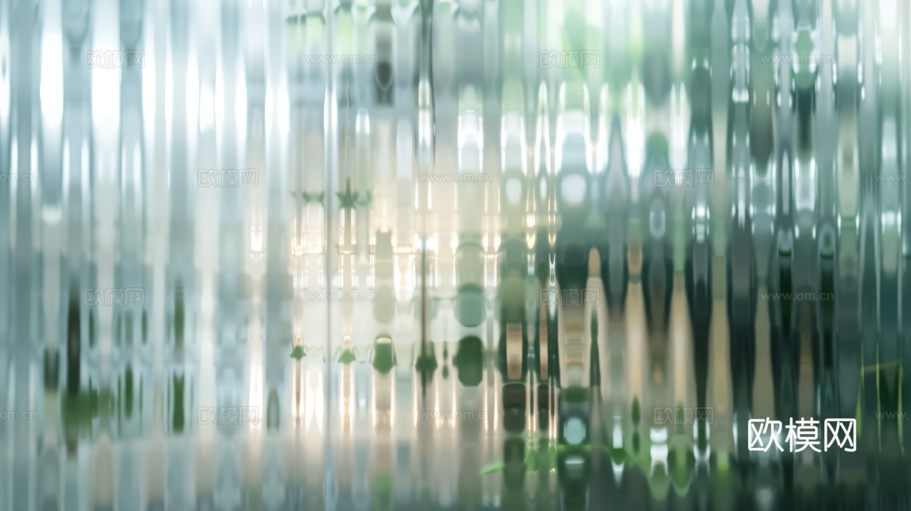 夹丝艺术玻璃幕墙隔断下载（渲染图4）