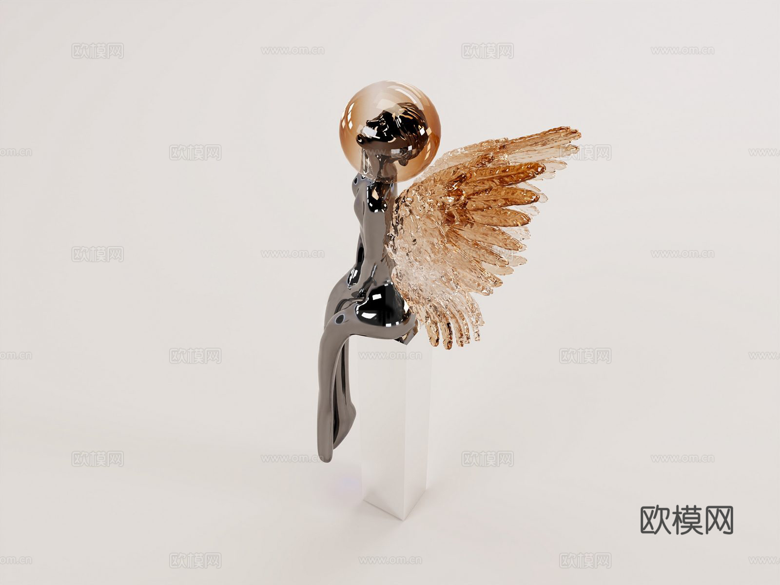 现代简约艺术摆件 雕塑3d模型