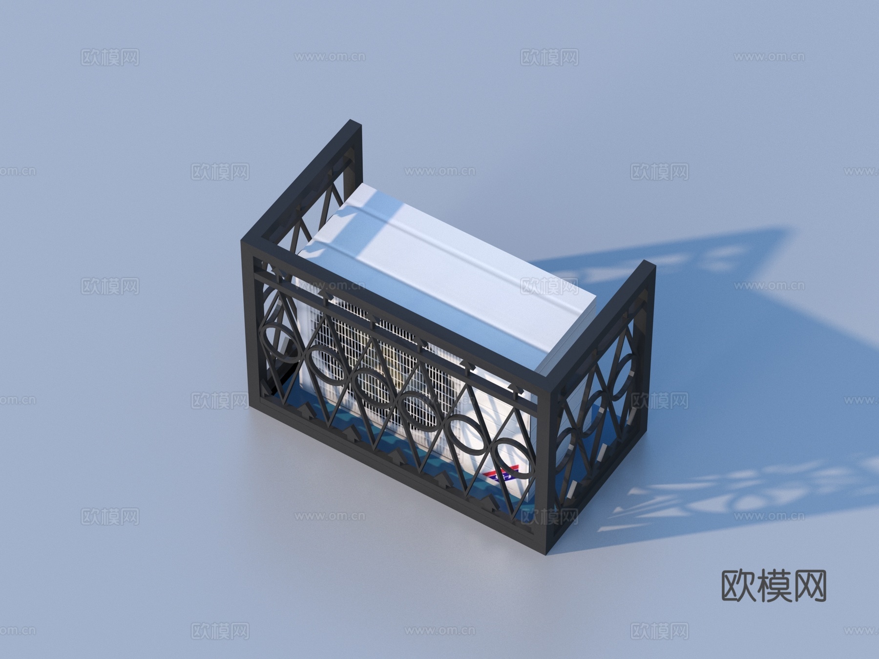 空调架 空调外机 格栅装饰3d模型