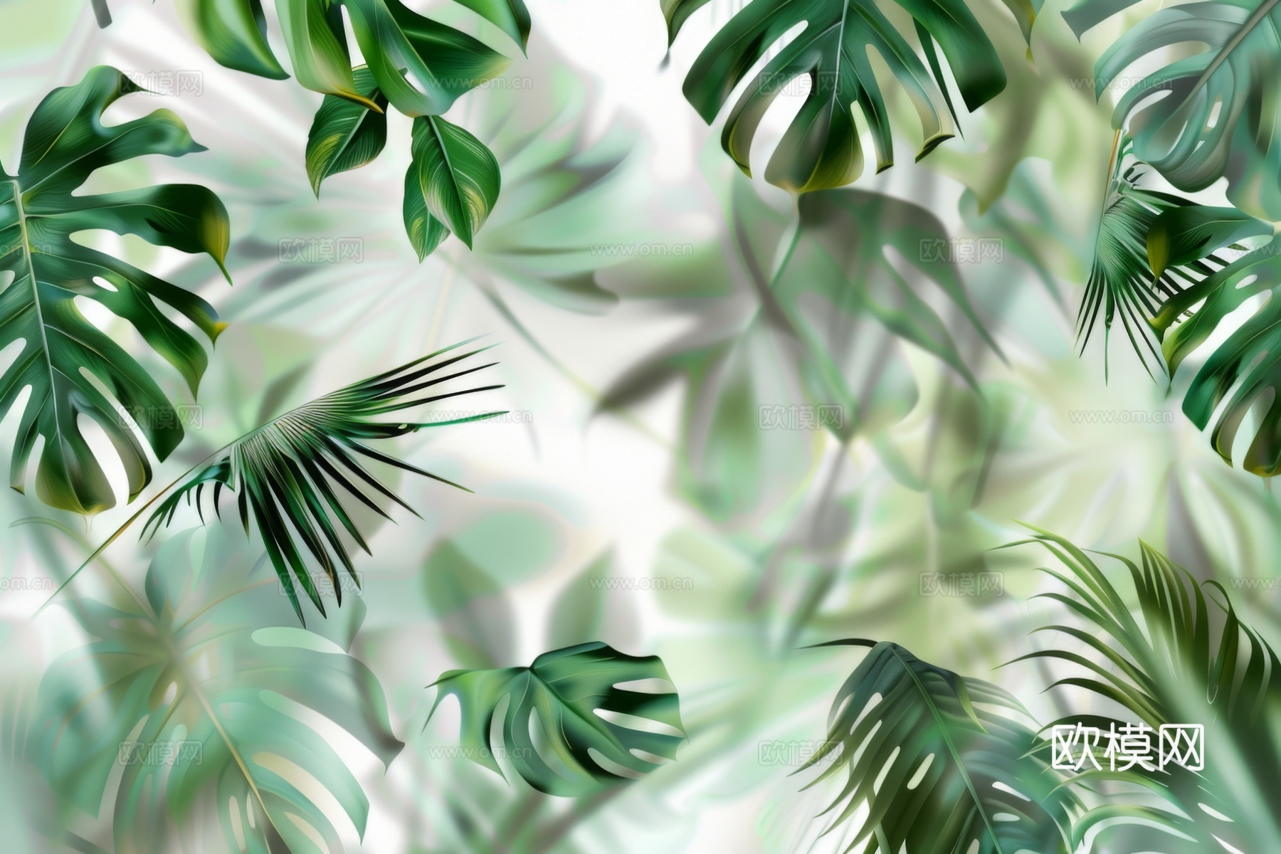 夹丝磨砂玻璃幕墙植物隔断
