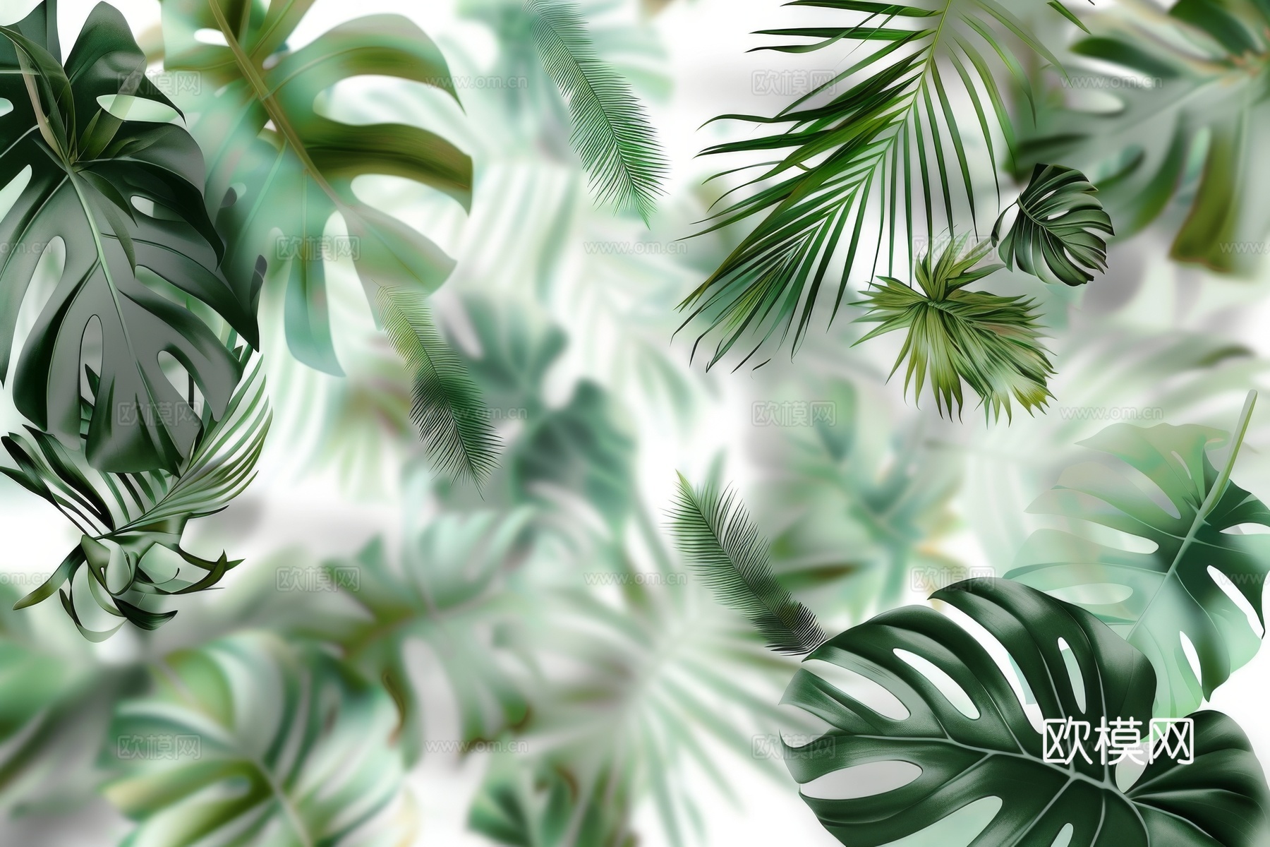 夹丝磨砂玻璃幕墙植物隔断