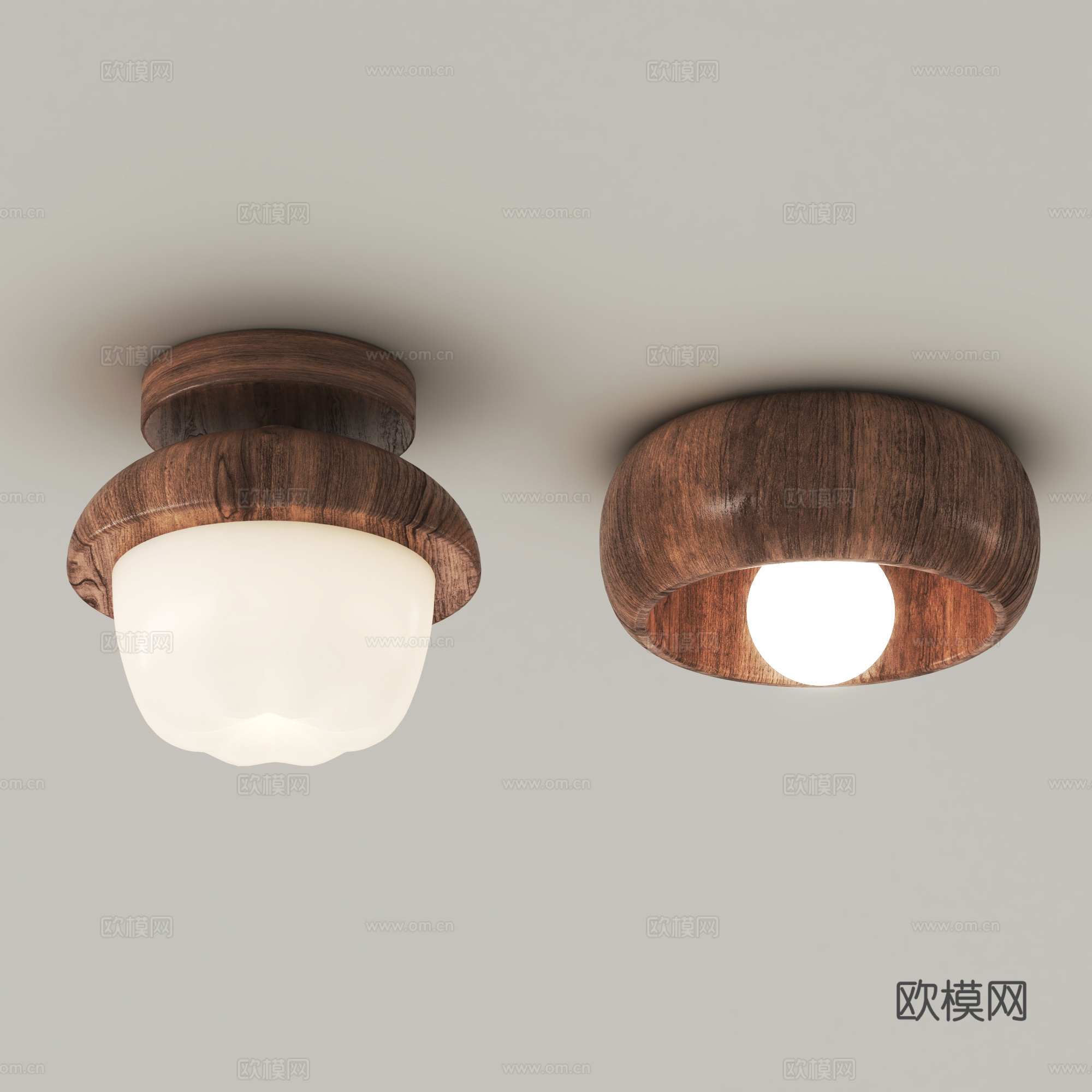 复古风吸顶灯 中古风吸顶灯 新中式吸顶灯 北欧吸顶灯3d模型