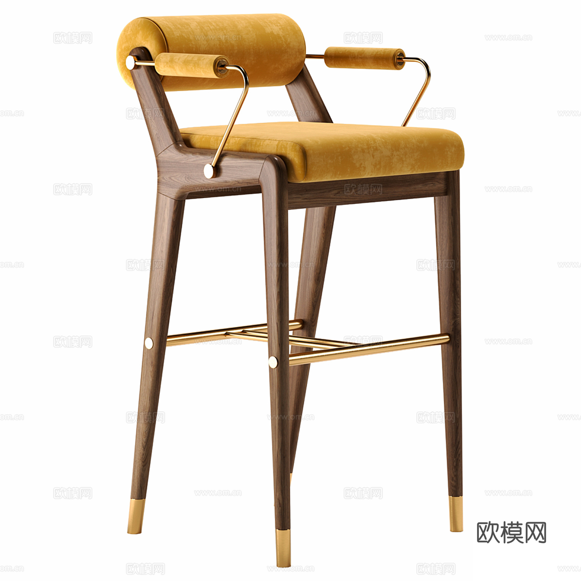 现代轻奢吧椅吧凳3d模型