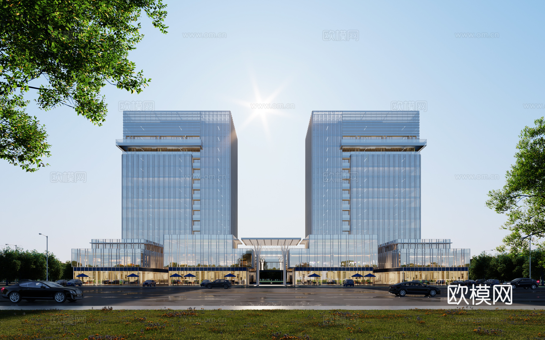 现代办公商业楼 现代办公楼 办公商业楼3d模型