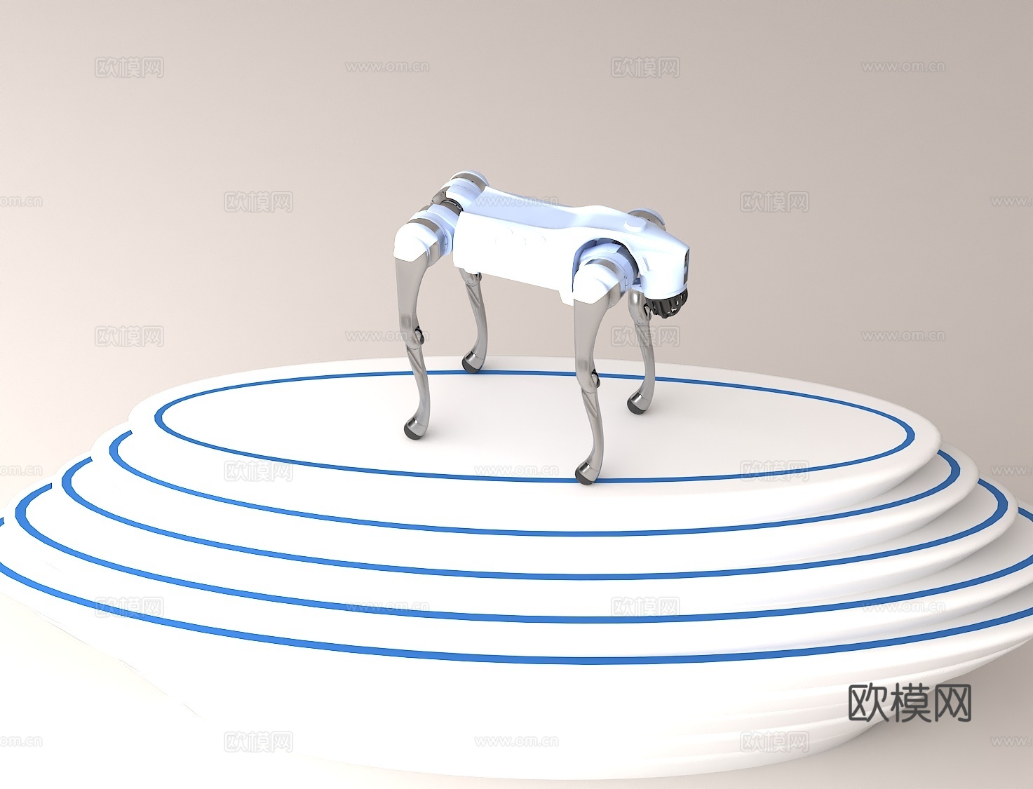 AI科技展品智能机器人#仿生机器人 未来科技机器狗3d模型