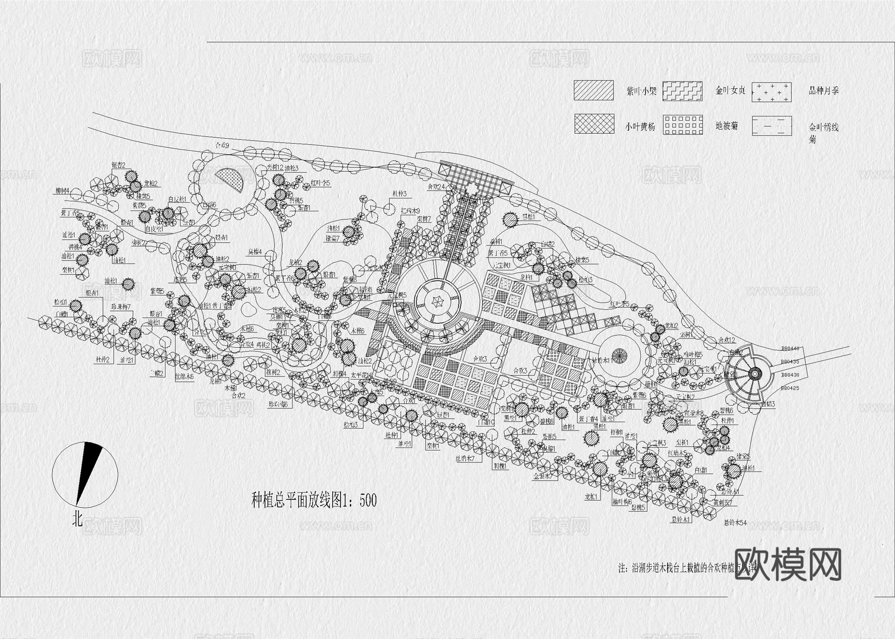 滨水公园 湿地公园 滨河公园 河道公园 滨水景观 滨湖公园cad施工图