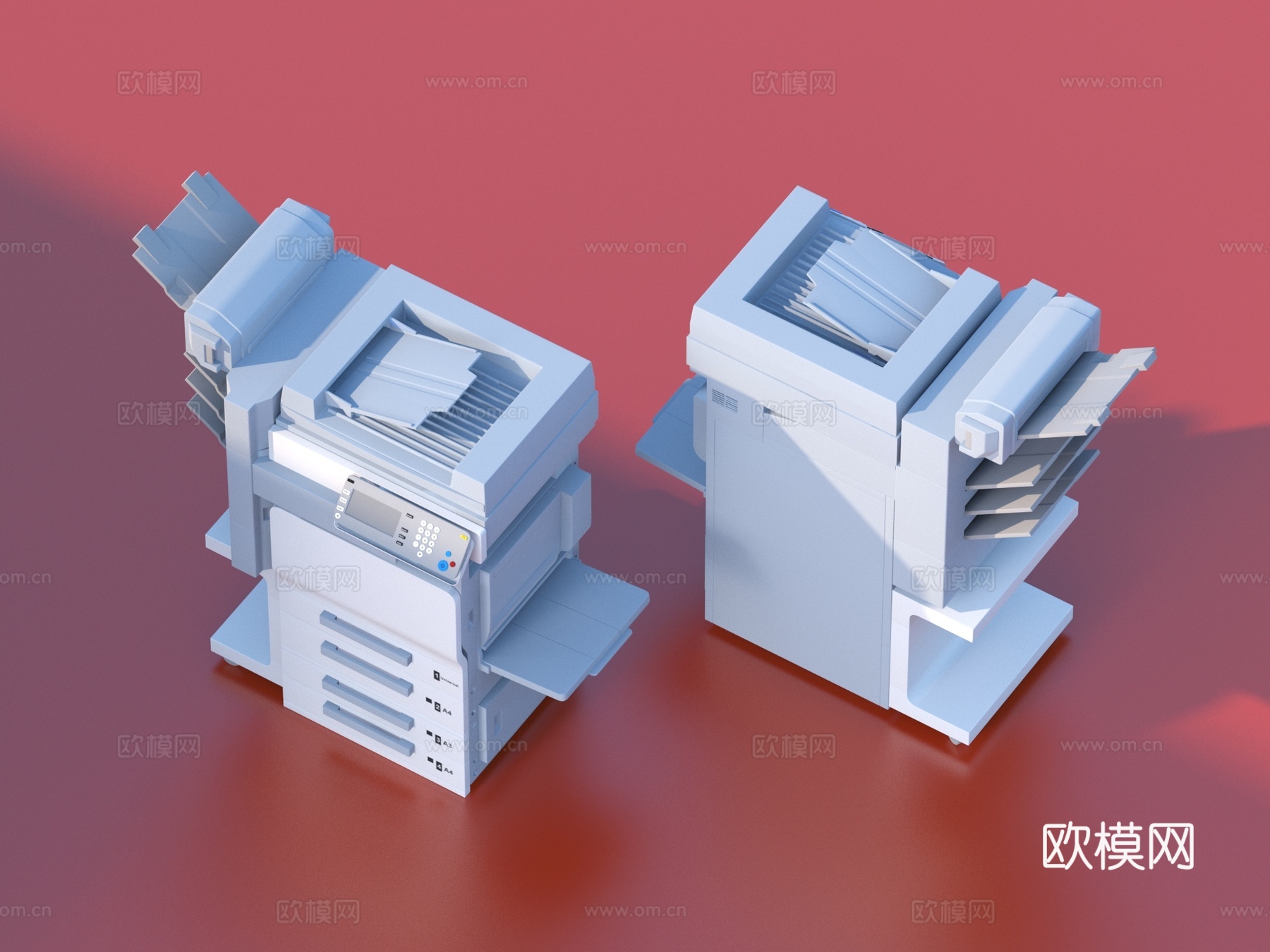 打印机 复印机 扫描机  办公设备3d模型