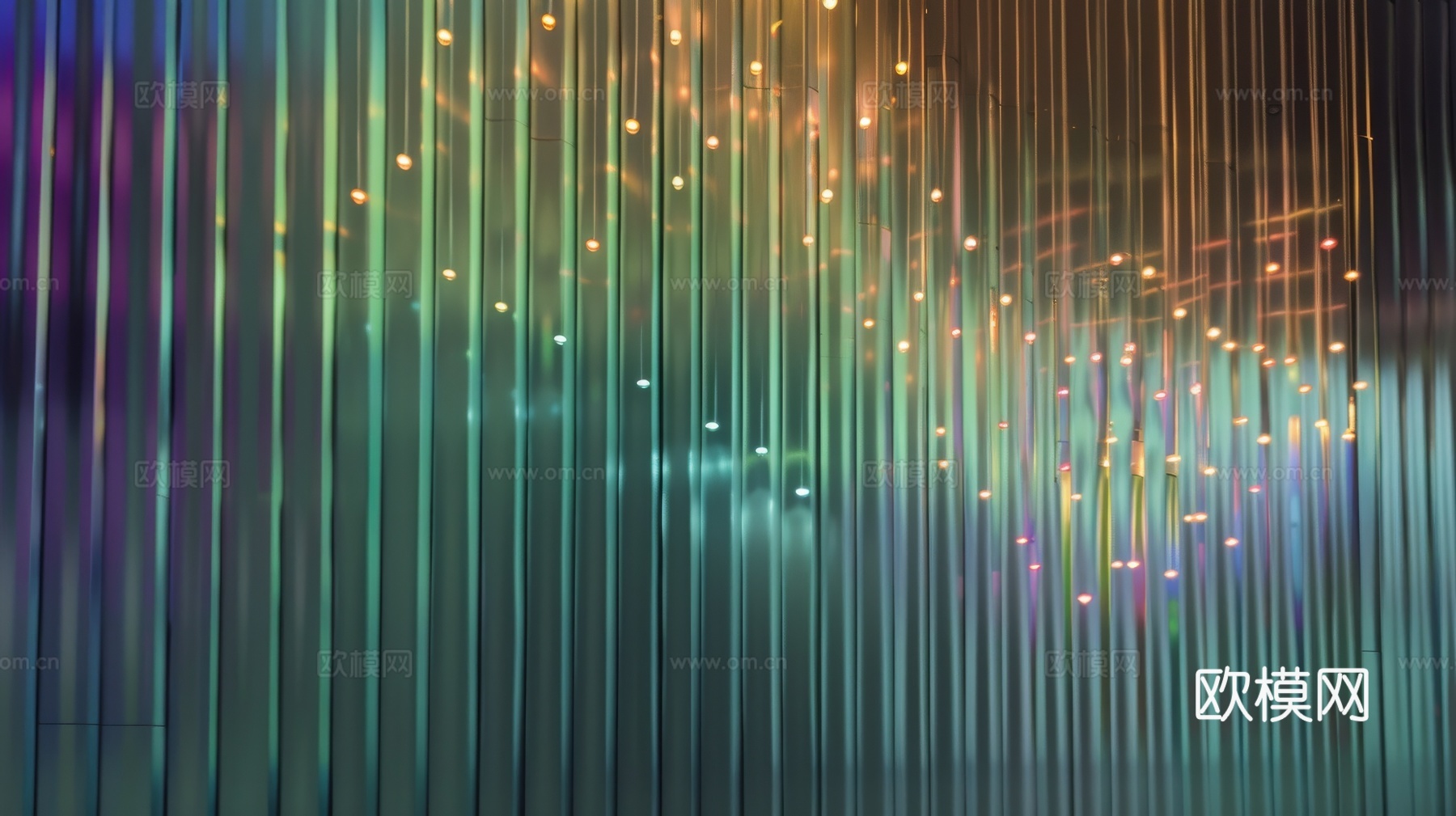 夹丝艺术玻璃幕墙隔断下载（渲染图6）