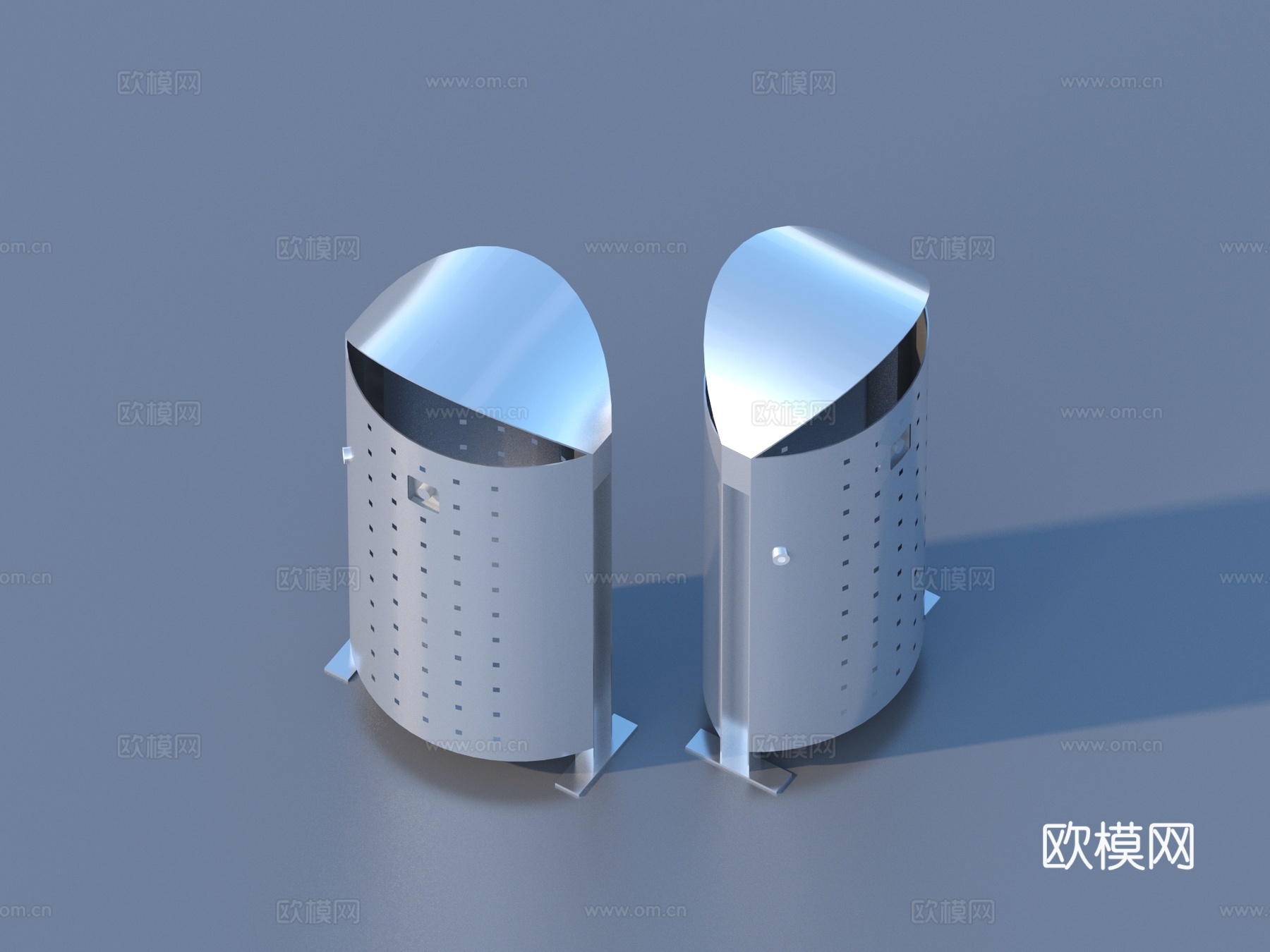 回收桶 垃圾桶 小品3d模型