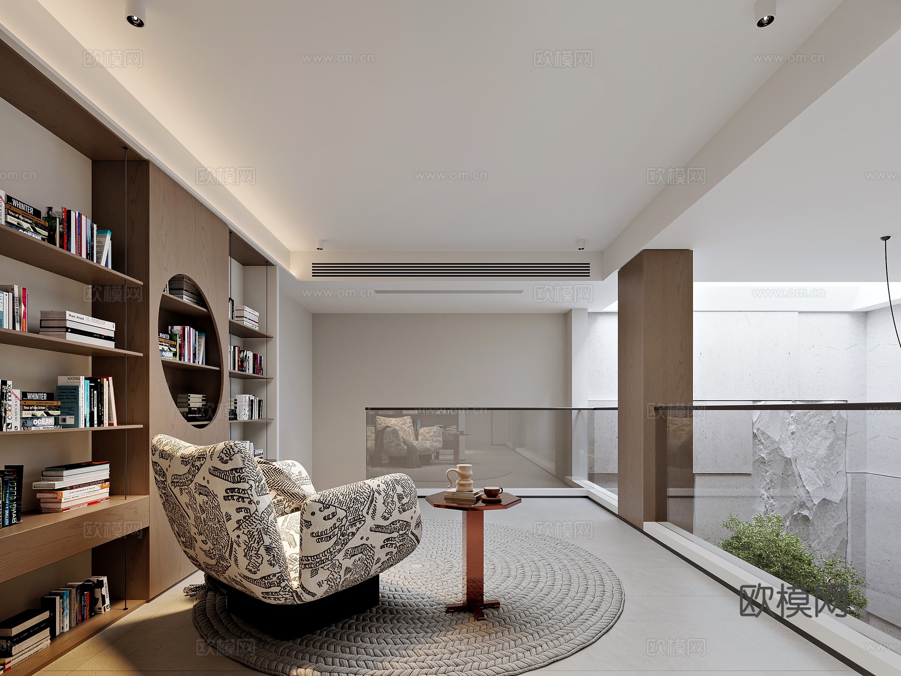 现代风格家居阅读区3d模型