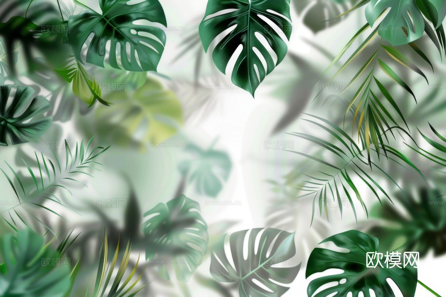 夹丝磨砂玻璃幕墙植物隔断