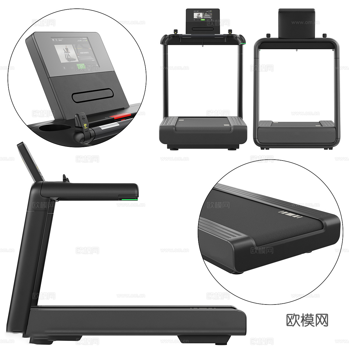 健身器材 跑步机3d模型