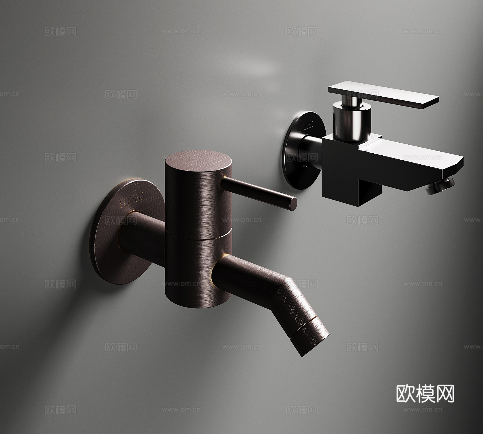 水龙头 现代墙排水龙头3d模型