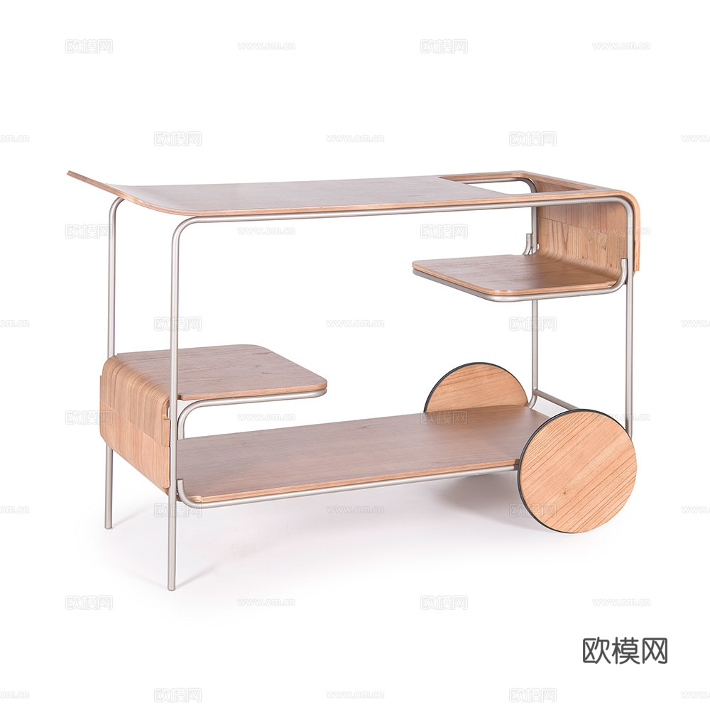 北欧复古实木边几凳客厅沙发小茶几可移动小桌子侘寂风角几su模型