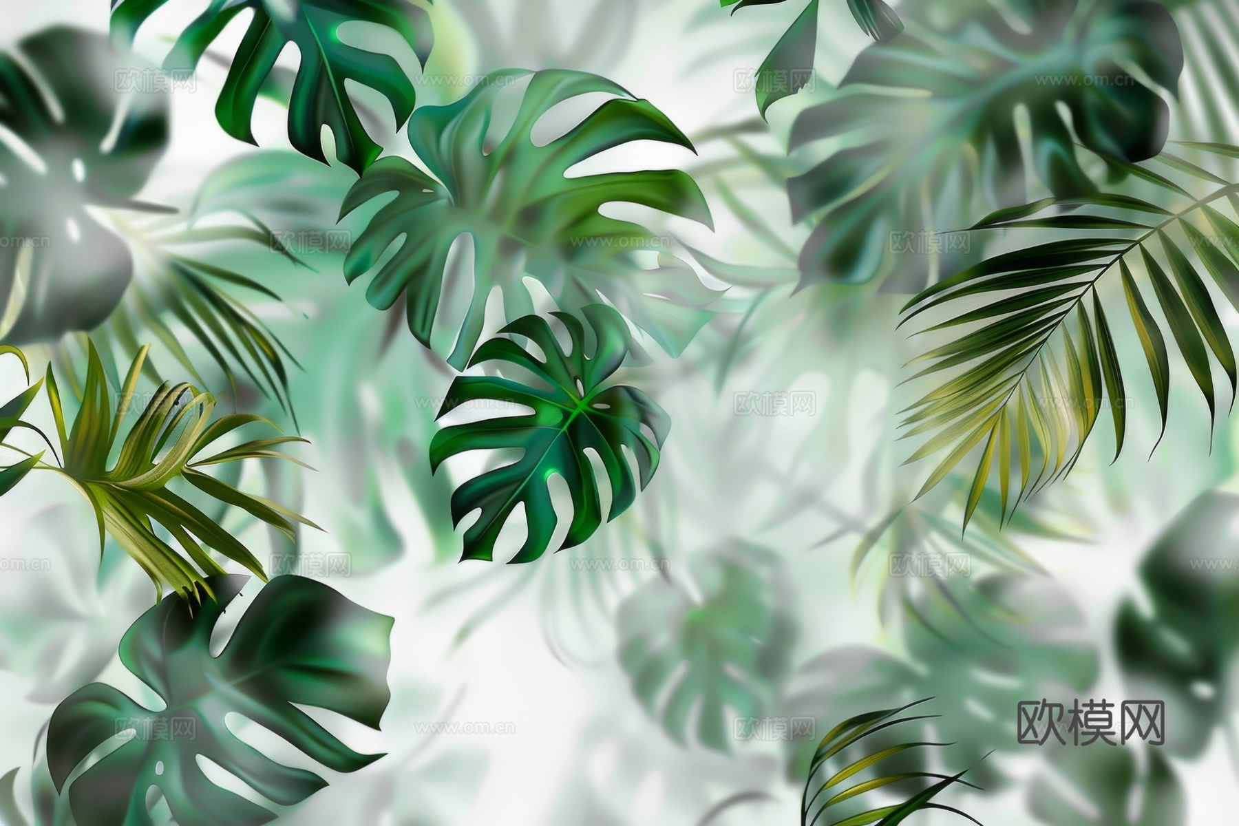 夹丝磨砂玻璃幕墙植物隔断