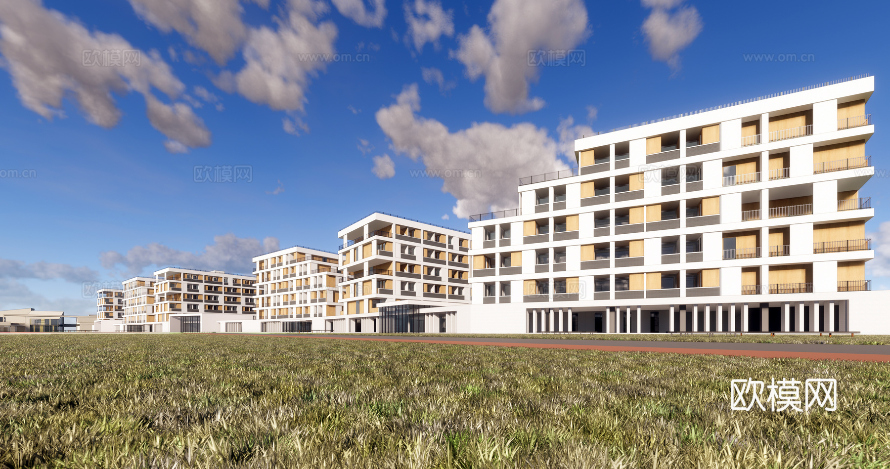 遵义医学院新校区建筑 规划 山地su模型