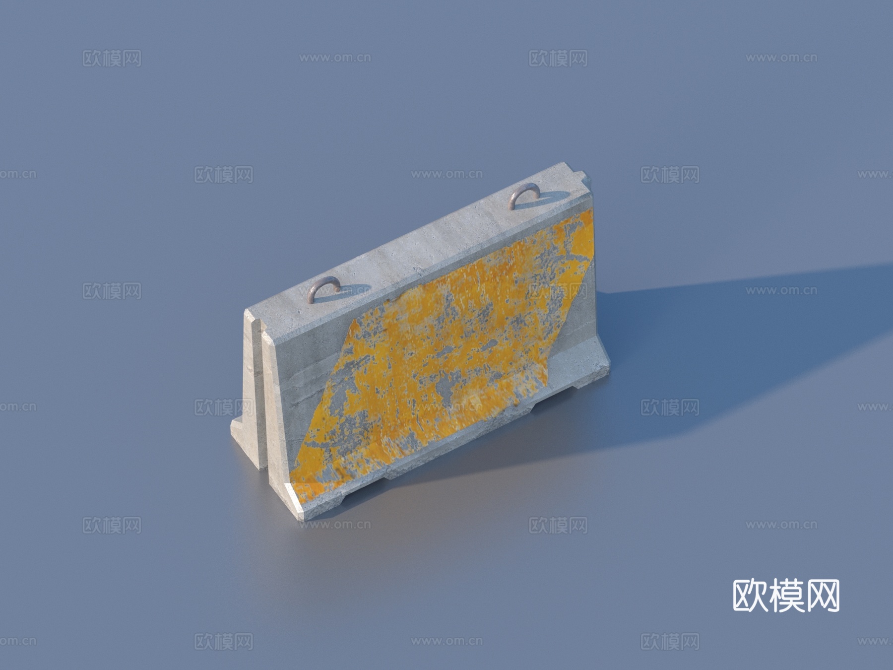 水泥路障 路障 道路设施3d模型