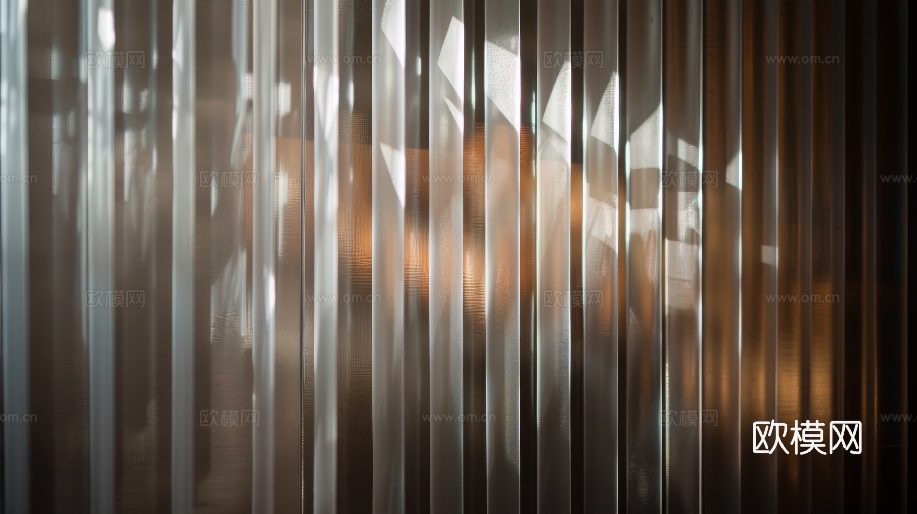 夹丝艺术玻璃幕墙隔断下载（渲染图3）