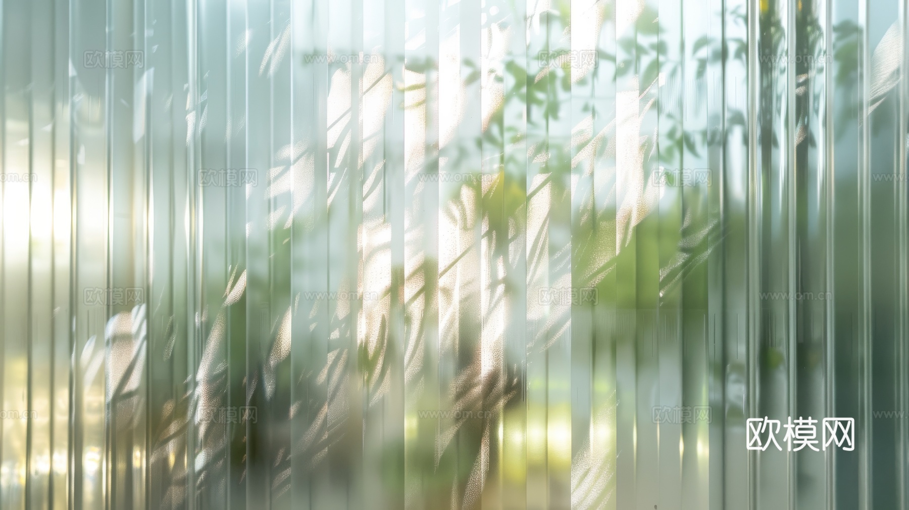 夹丝艺术玻璃幕墙隔断下载（渲染图6）