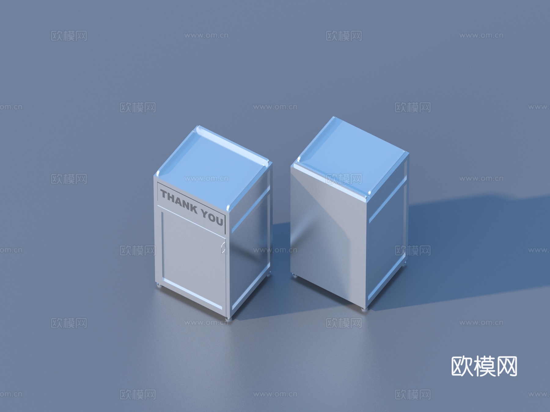 回收桶 垃圾桶 小品3d模型