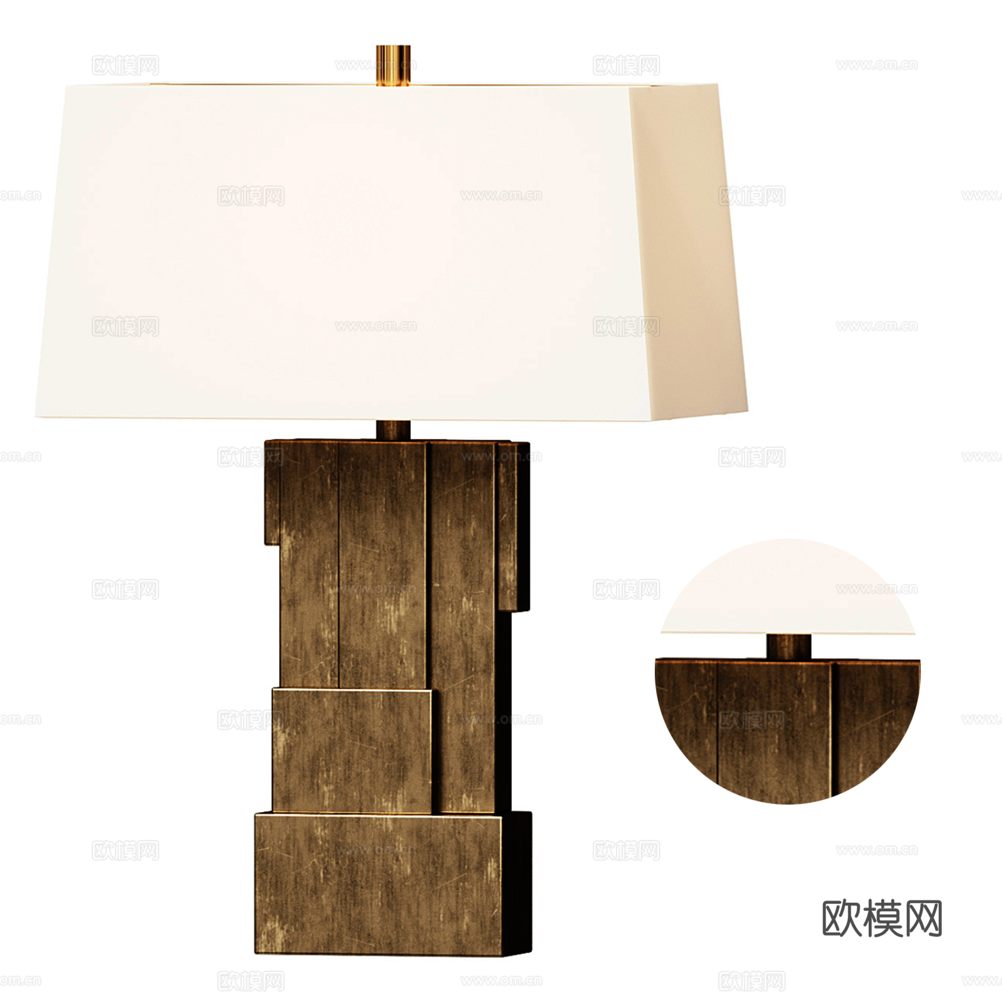 现代轻奢台灯su模型