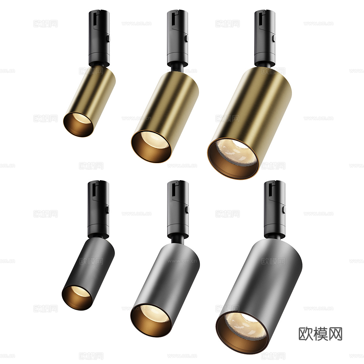 射灯 轨道射灯 筒灯3d模型