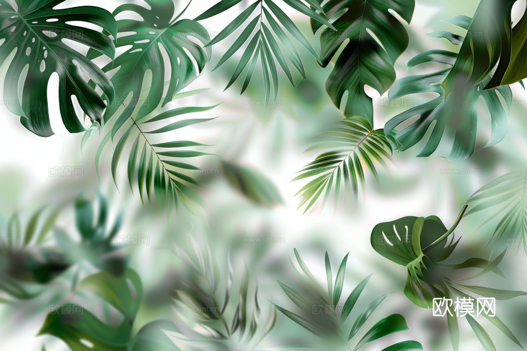 夹丝磨砂玻璃幕墙植物隔断