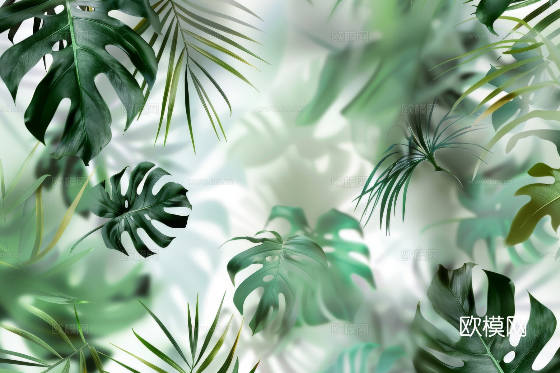 夹丝磨砂玻璃幕墙植物隔断