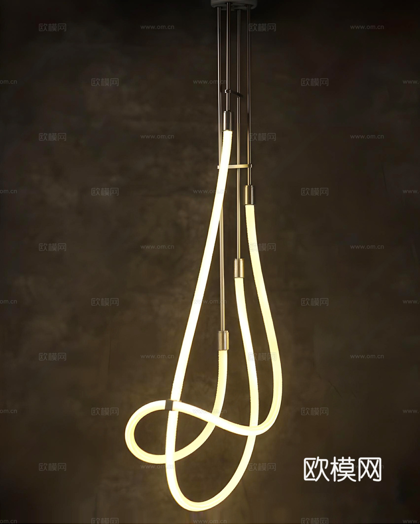 现代LED吊顶 艺术吊顶 餐厅吊灯3d模型