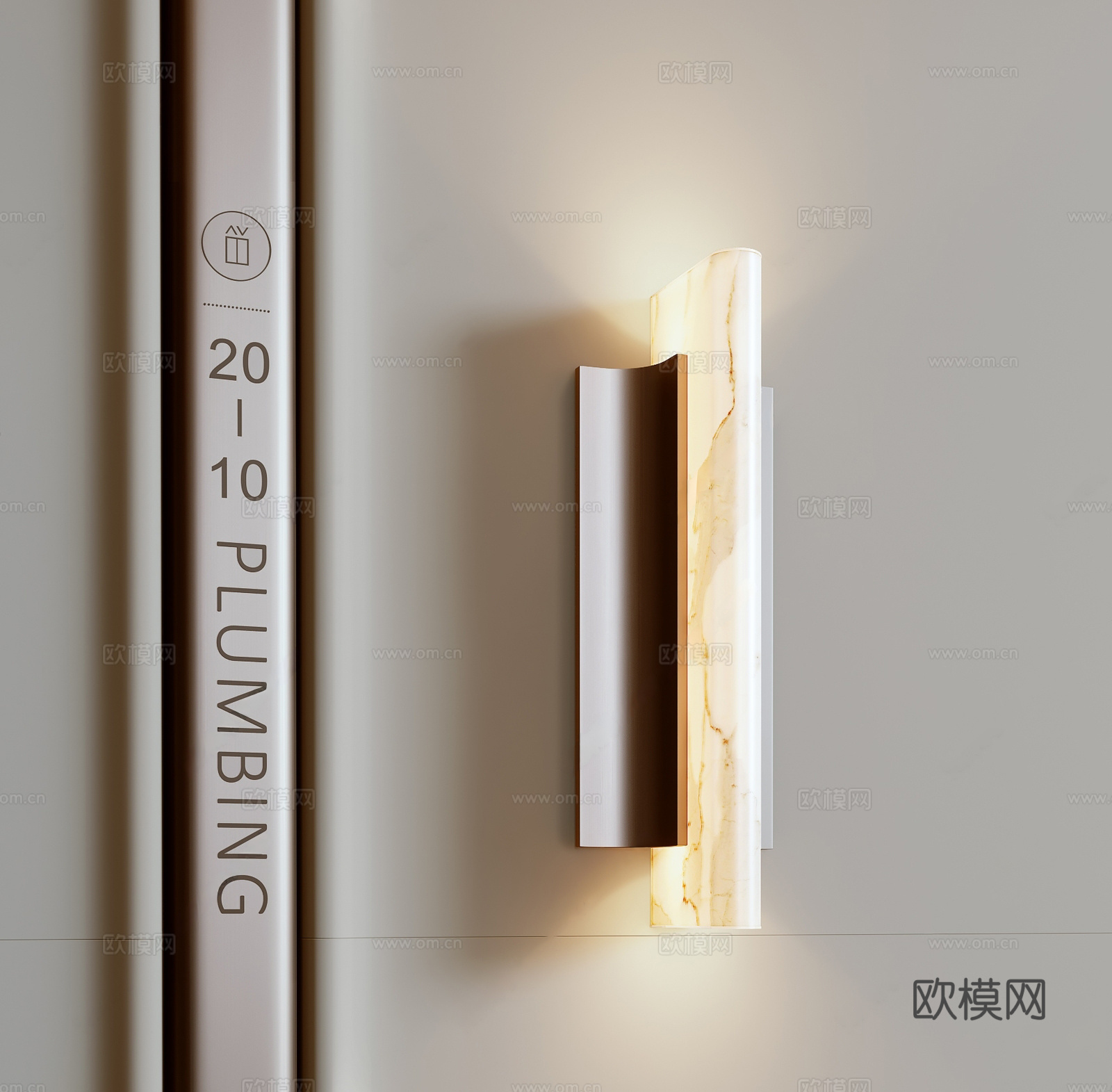 现代壁灯 云石壁灯 条形壁灯 金属壁灯3d模型
