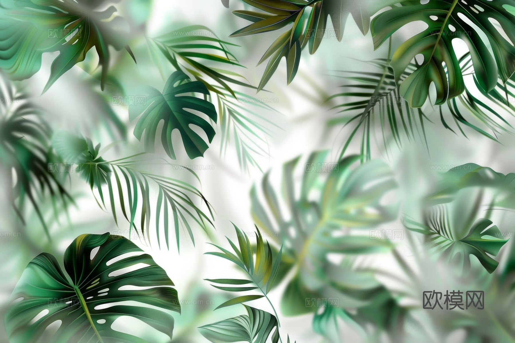 夹丝磨砂玻璃幕墙植物隔断