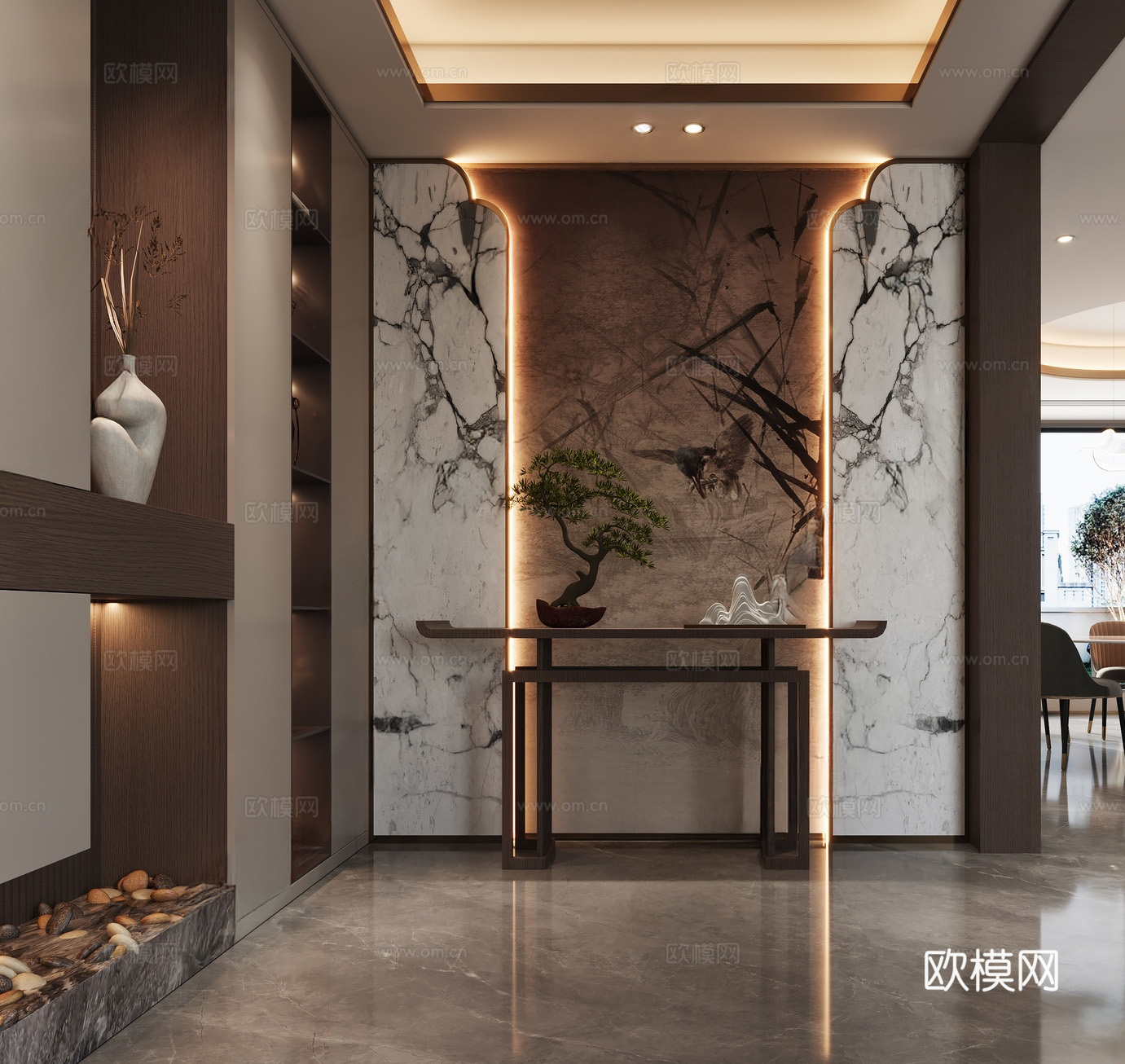 玄关过道su模型
