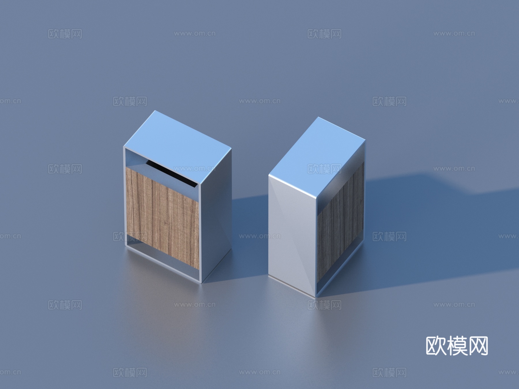 回收桶 垃圾桶 小品3d模型