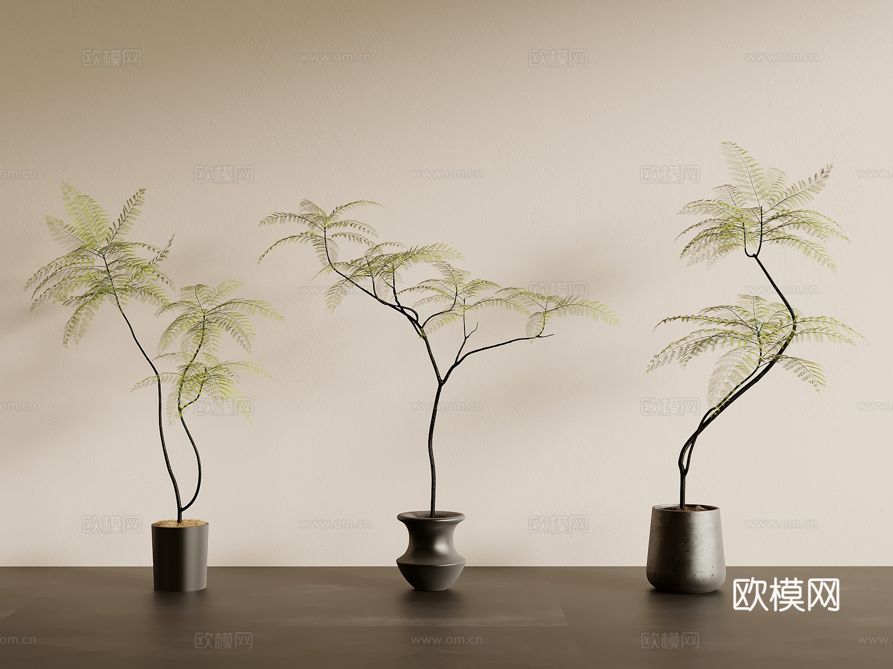 绿植 中古风绿植 盆栽 树su模型