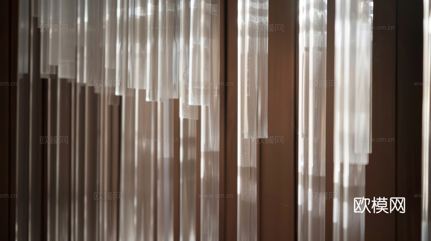 夹丝艺术玻璃幕墙隔断下载（渲染图1）