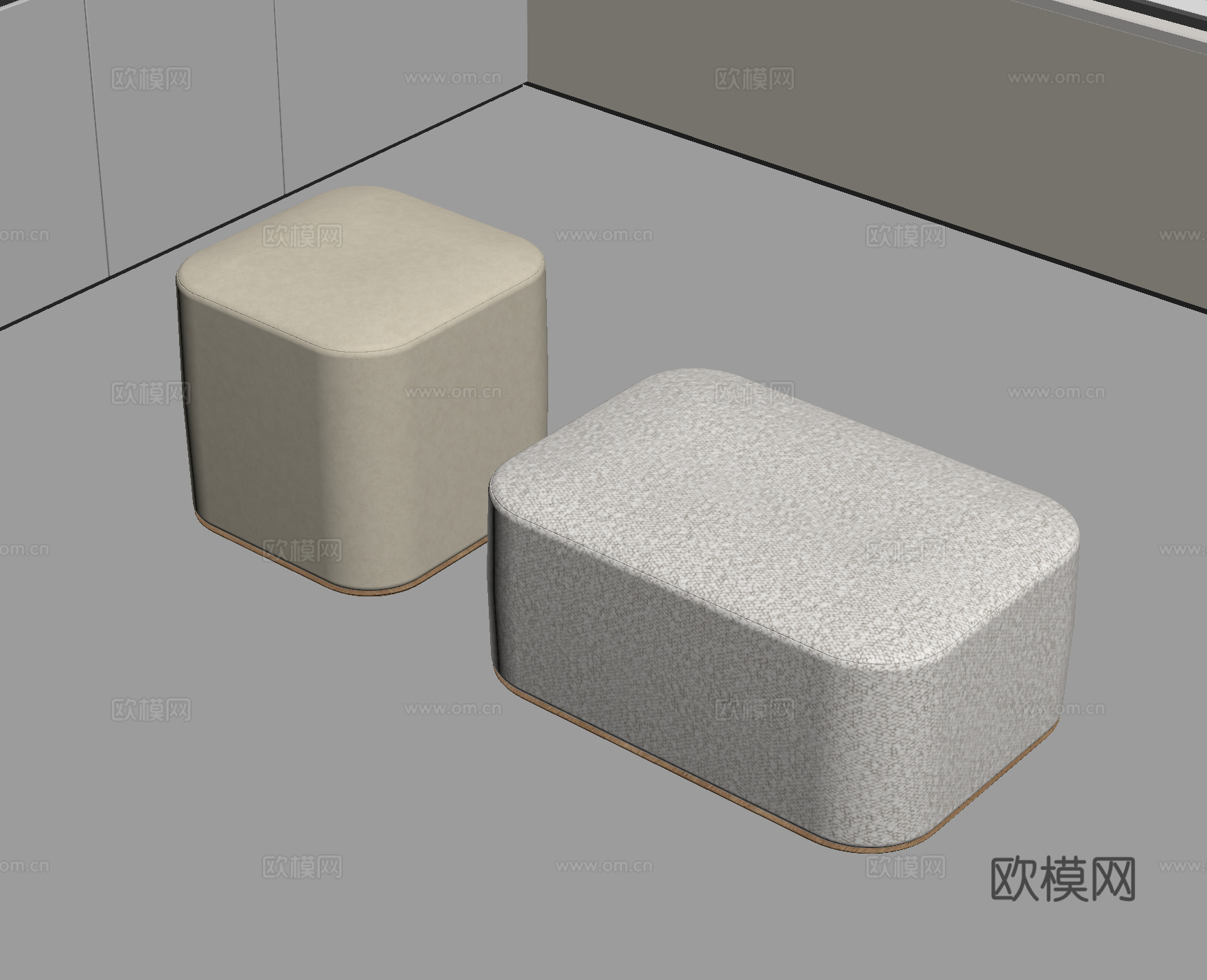 沙发凳 矮凳 换鞋凳 凳子su模型