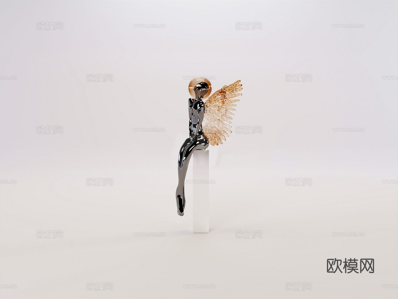 现代简约艺术摆件 雕塑3d模型