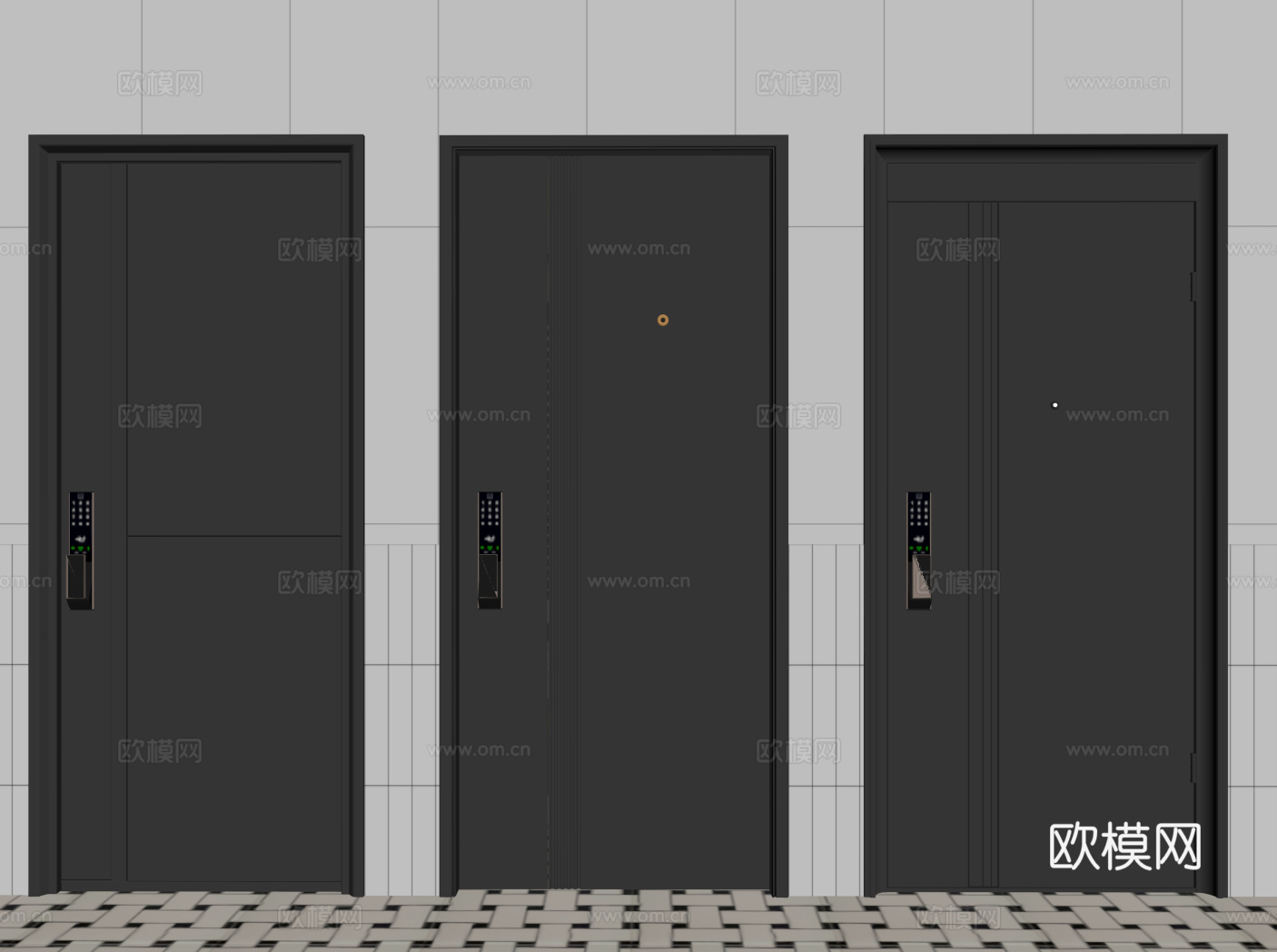 其他门 法式防盗门 入户门su模型