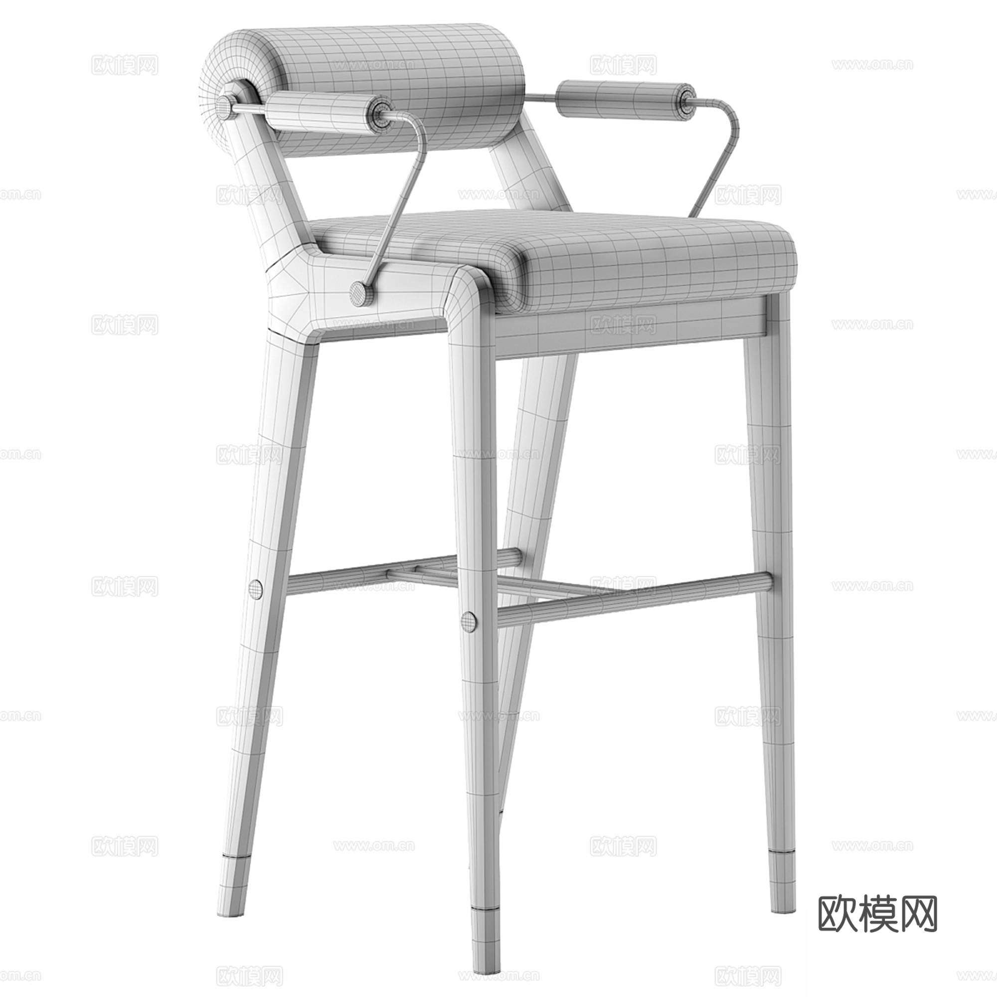 现代轻奢吧椅吧凳3d模型