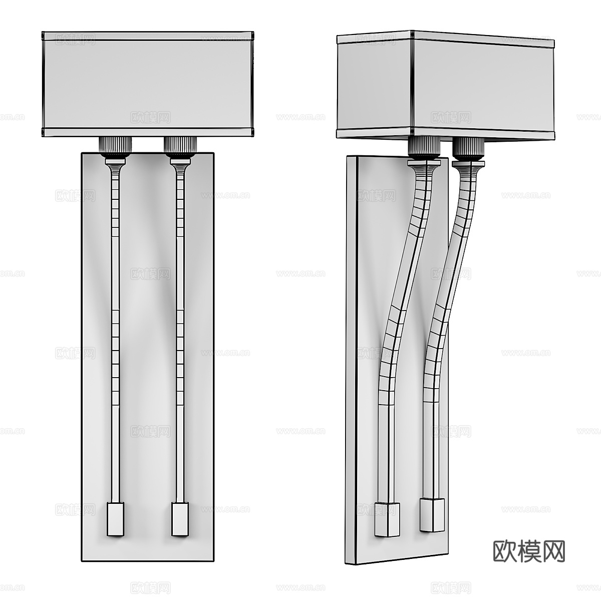 新中式轻奢装饰壁灯3d模型