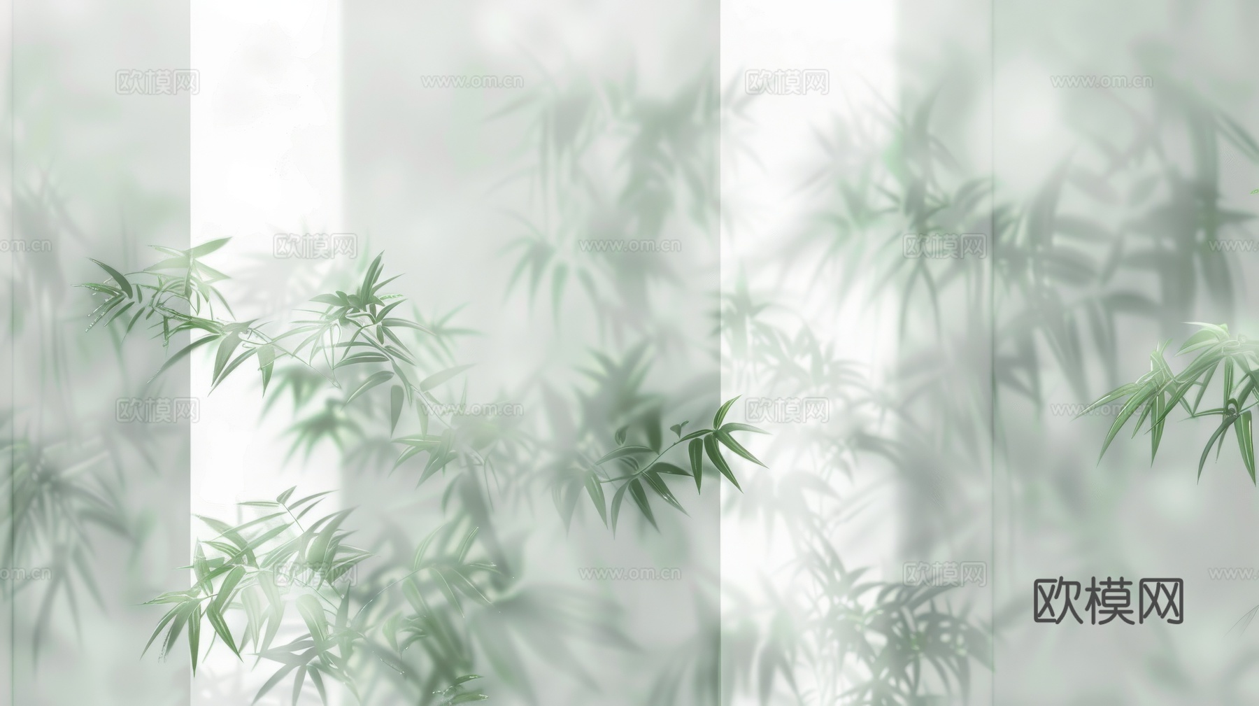 夹丝艺术玻璃幕墙隔断下载（渲染图7）