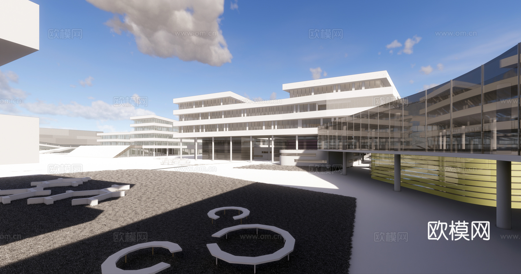 遵义医学院新校区建筑 规划 山地su模型