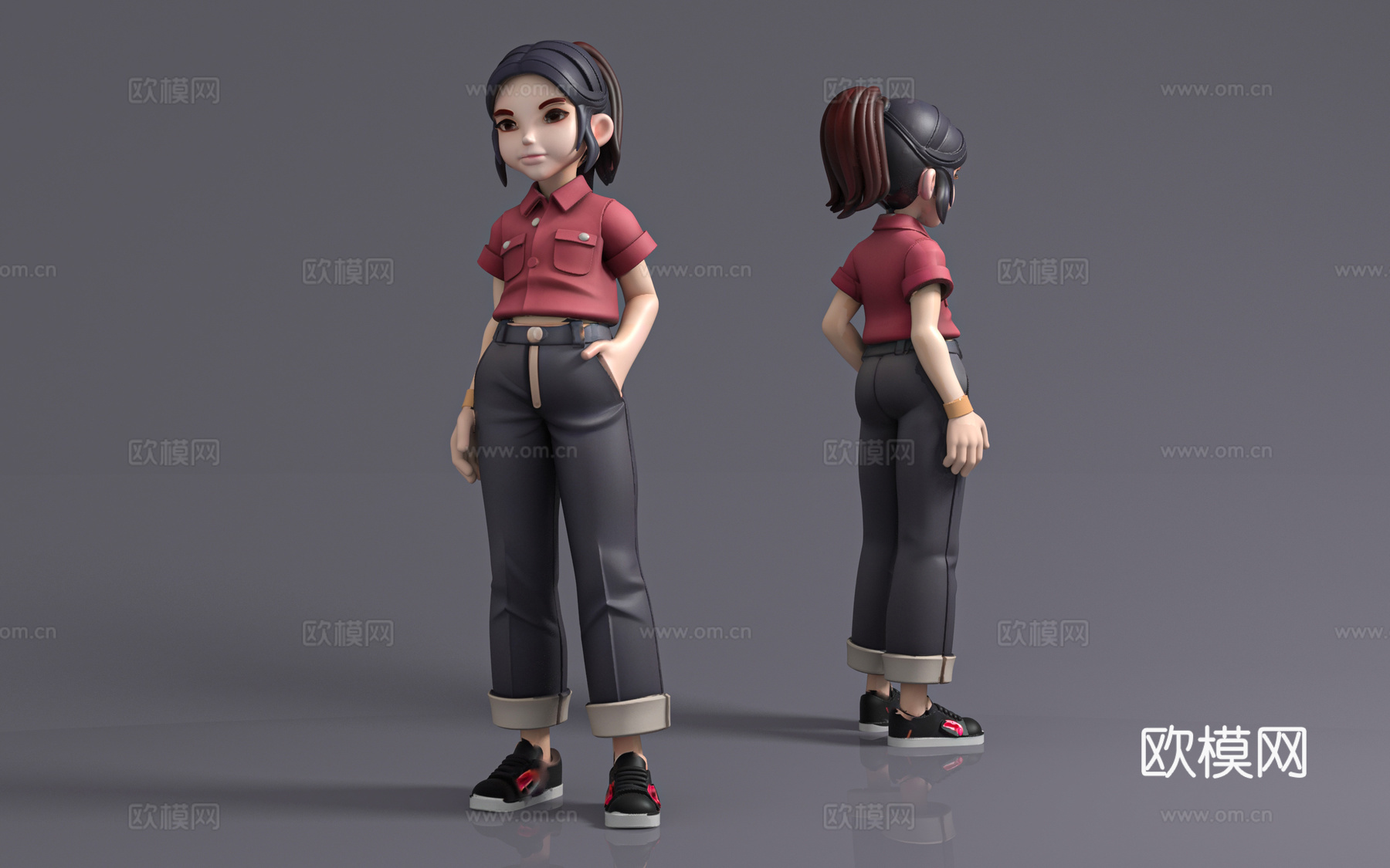 少女女性 女生靚女 卡通人物 动漫风格 手办摆件 人偶玩偶3d模型