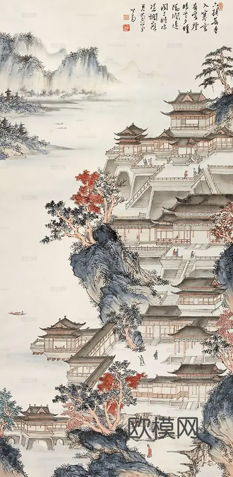 新中式水墨字画 山水装饰画 风景画