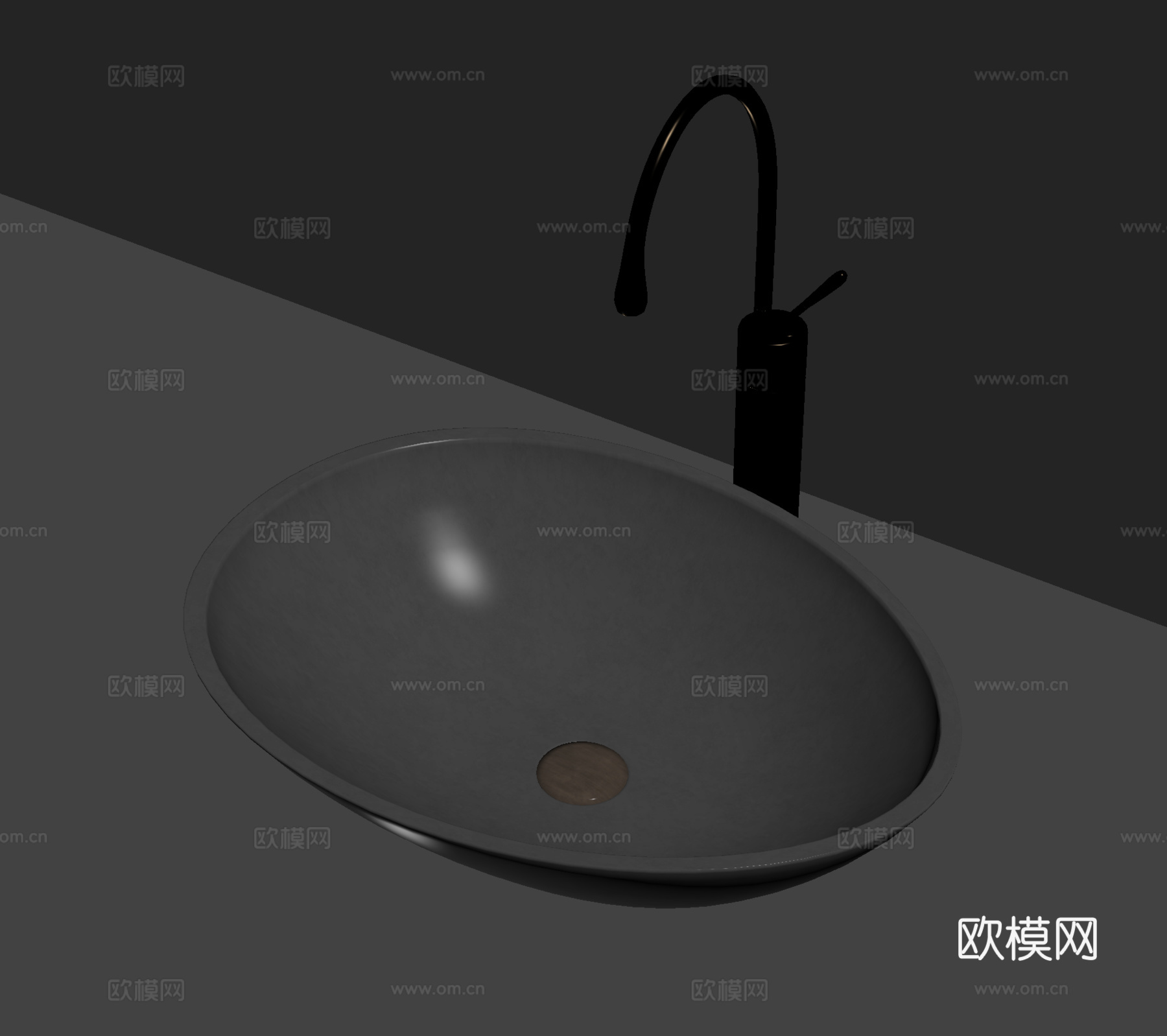 台盆 洗漱台 洗手盆su模型