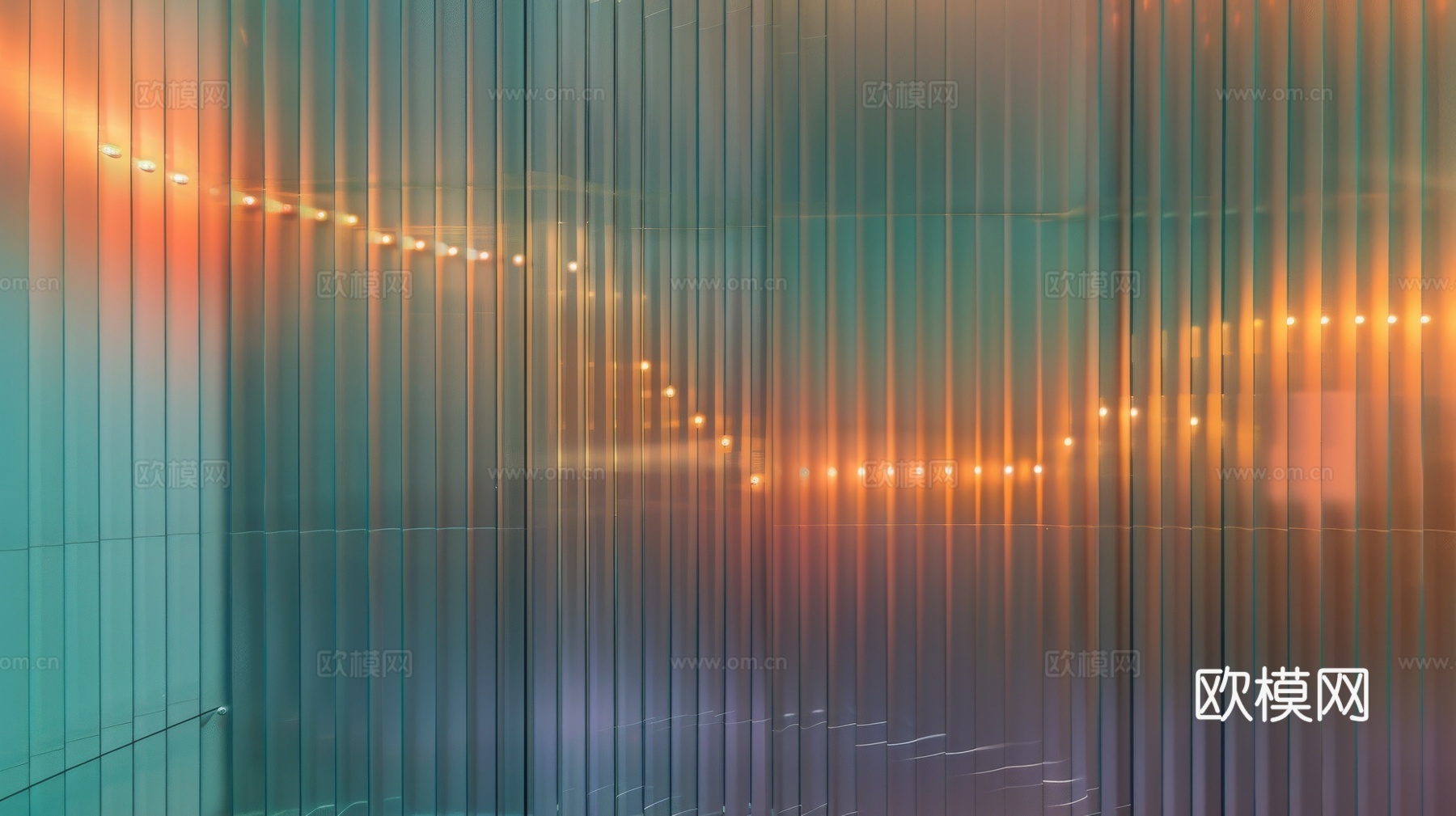 夹丝艺术玻璃幕墙隔断下载（渲染图8）