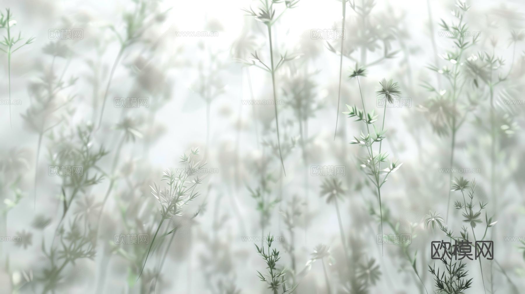 夹丝艺术玻璃幕墙隔断下载（渲染图6）